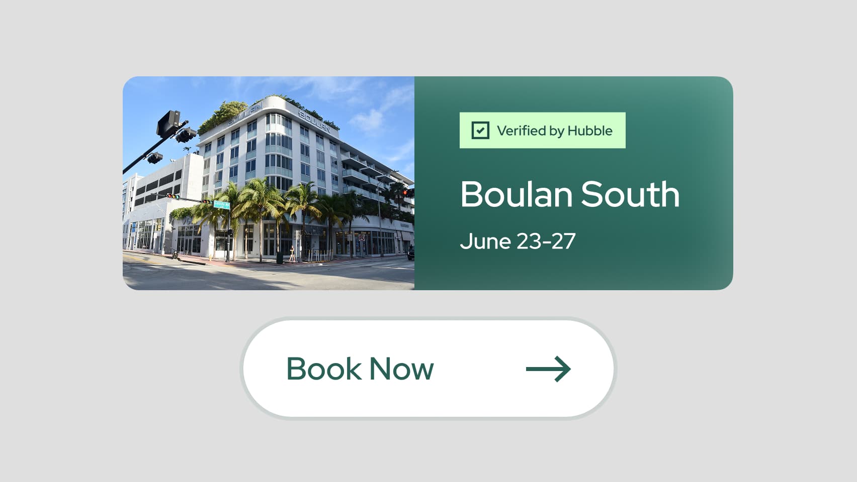 Choose your hotel and book securely through Hubble